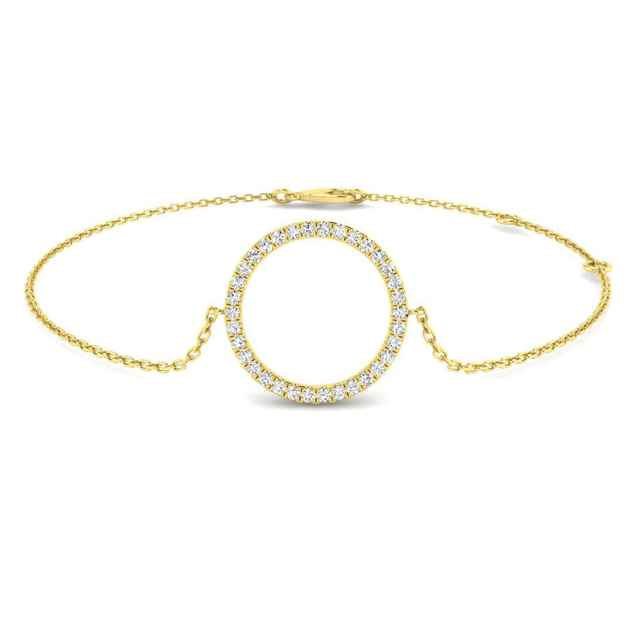 Lab Diamond Circle of Life Bracelet 0.15ct G/VS in 18k Yellow Gold - After Diamonds