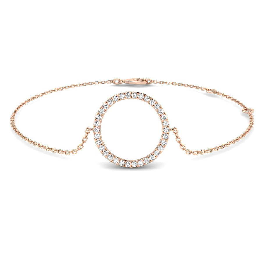 Lab Diamond Circle of Life Bracelet 0.15ct G/VS in 9k Rose Gold - After Diamonds