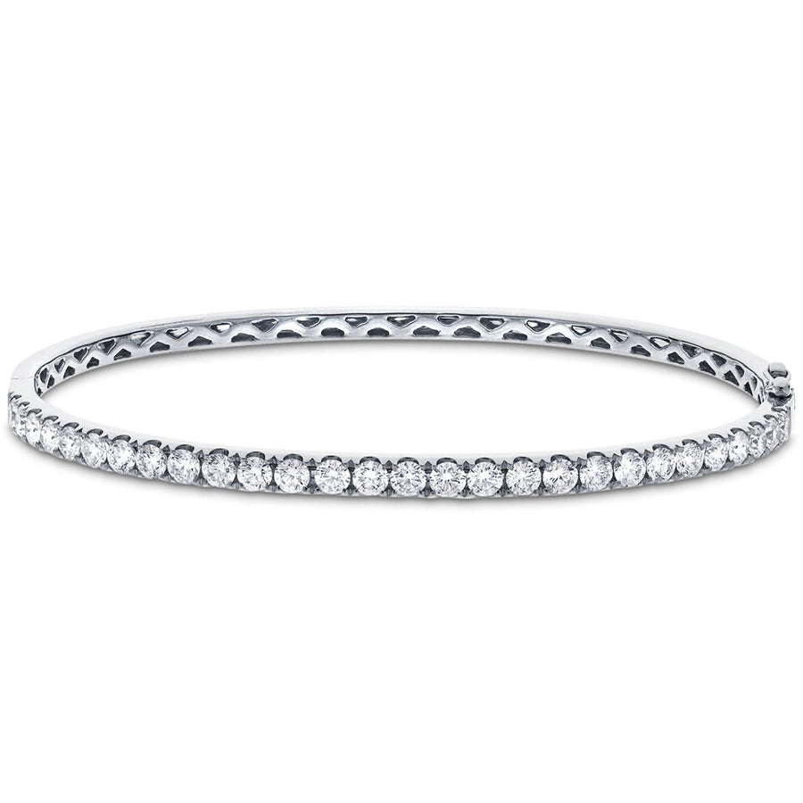 Lab Diamond Claw Set Bangle 1.00ct G/VS in 925 Silver - After Diamonds