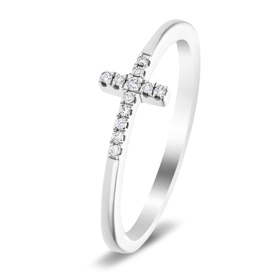 Cross ring silver on sale