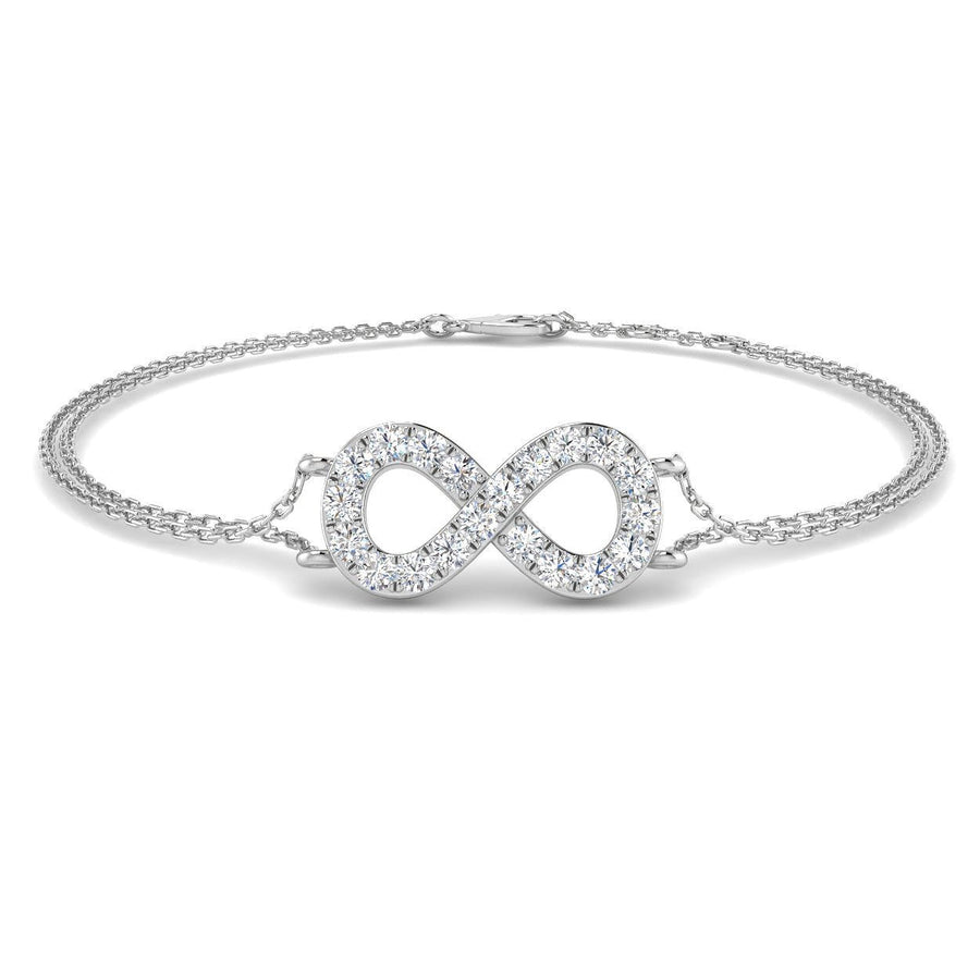 Lab Diamond Infinity Bracelet 0.50ct G/VS in 18k White Gold - After Diamonds