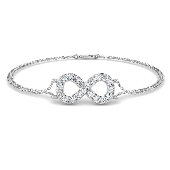 Lab Diamond Infinity Bracelet 0.50ct D/VVS in 9k White Gold