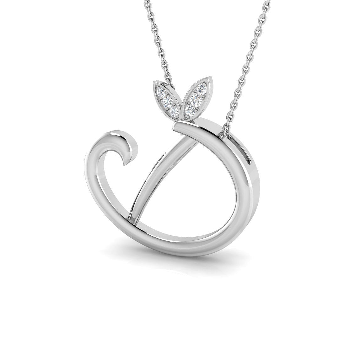 Large Pave Diamond Initial Charm Necklace | Initial heart necklace,  Beautiful necklaces, Necklace