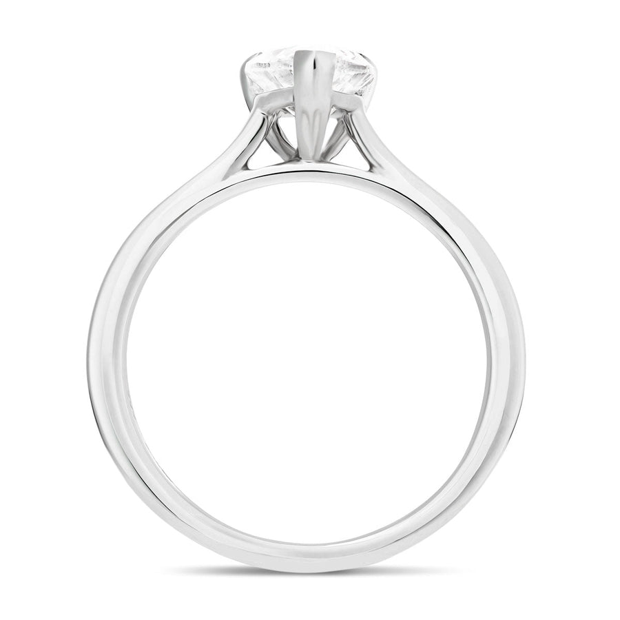 Lily Lab Pear Diamond Solitaire Engagement Ring 0.70ct G/VS Platinum - After Diamonds