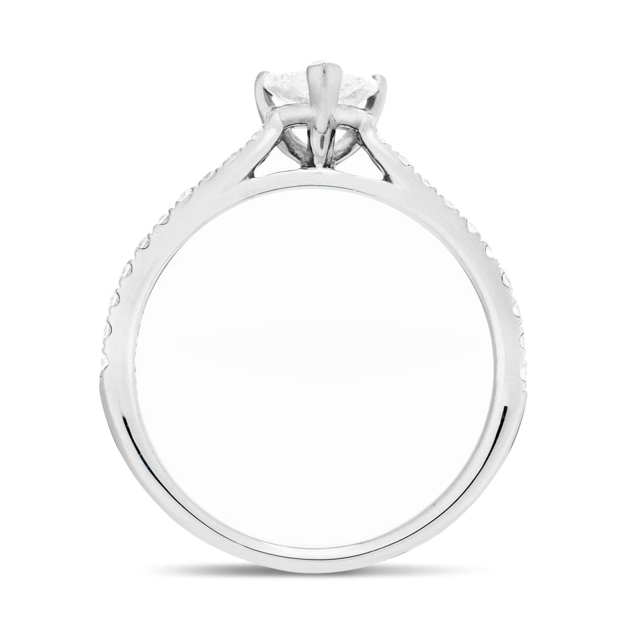 Lucy Lab Diamond Pear Engagement Ring 0.75ct G/VS Platinum - After Diamonds