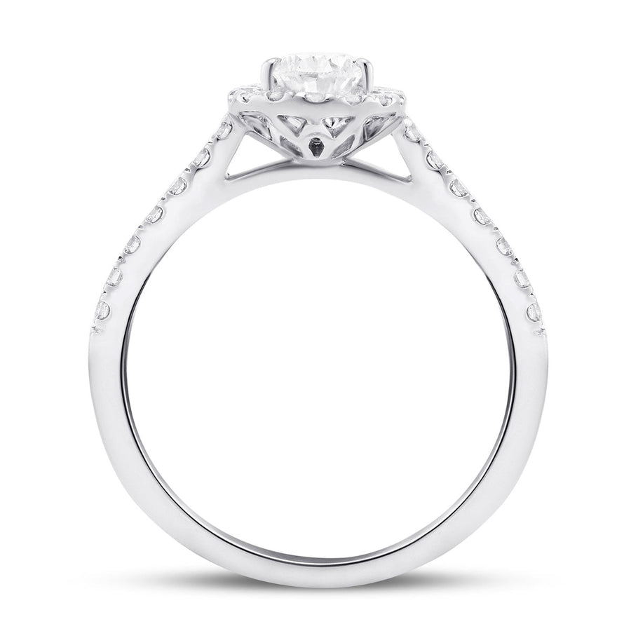 Rachel | 9ct White Gold 0.75ct tw Pear Lab Grown Diamond Engagement Ri —  Created Brilliance