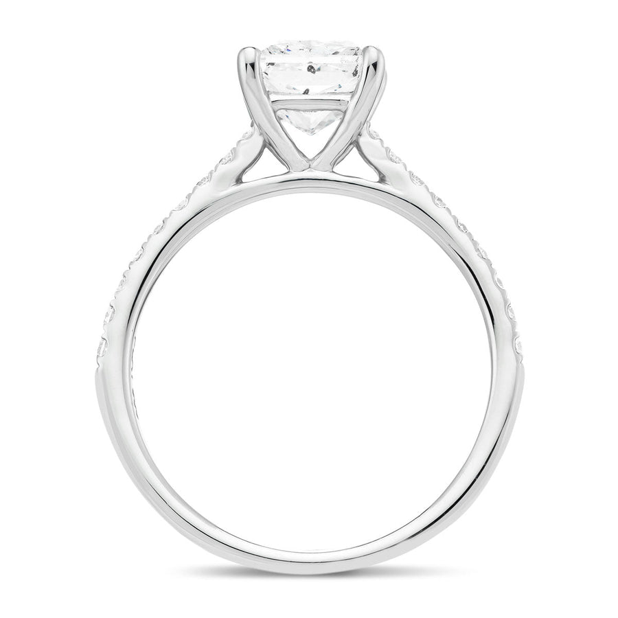Sarah Lab Diamond Princess Engagement Ring 0.75ct G/VS 9k White Gold - After Diamonds